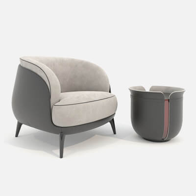 Modern Coffee Table and Armchair 59