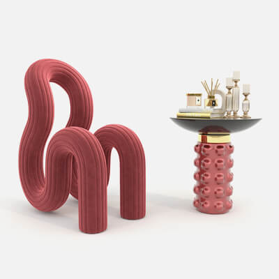 Modern Coffee Table and Chair 20