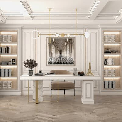 Neoclassical Working Room Scene