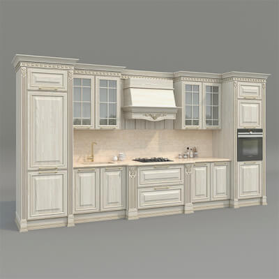 Ornate Victorian Style Kitchen Cabinet 2