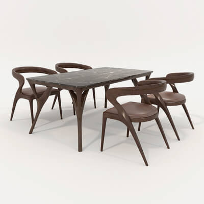Restaurant Dining Table and Chairs 7
