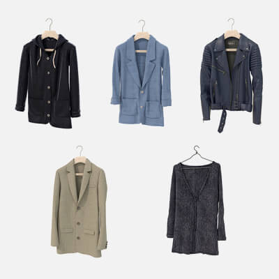 Sweater and Coat on Hanger 2