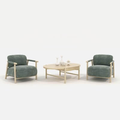 Wooden Table and Chair Set
