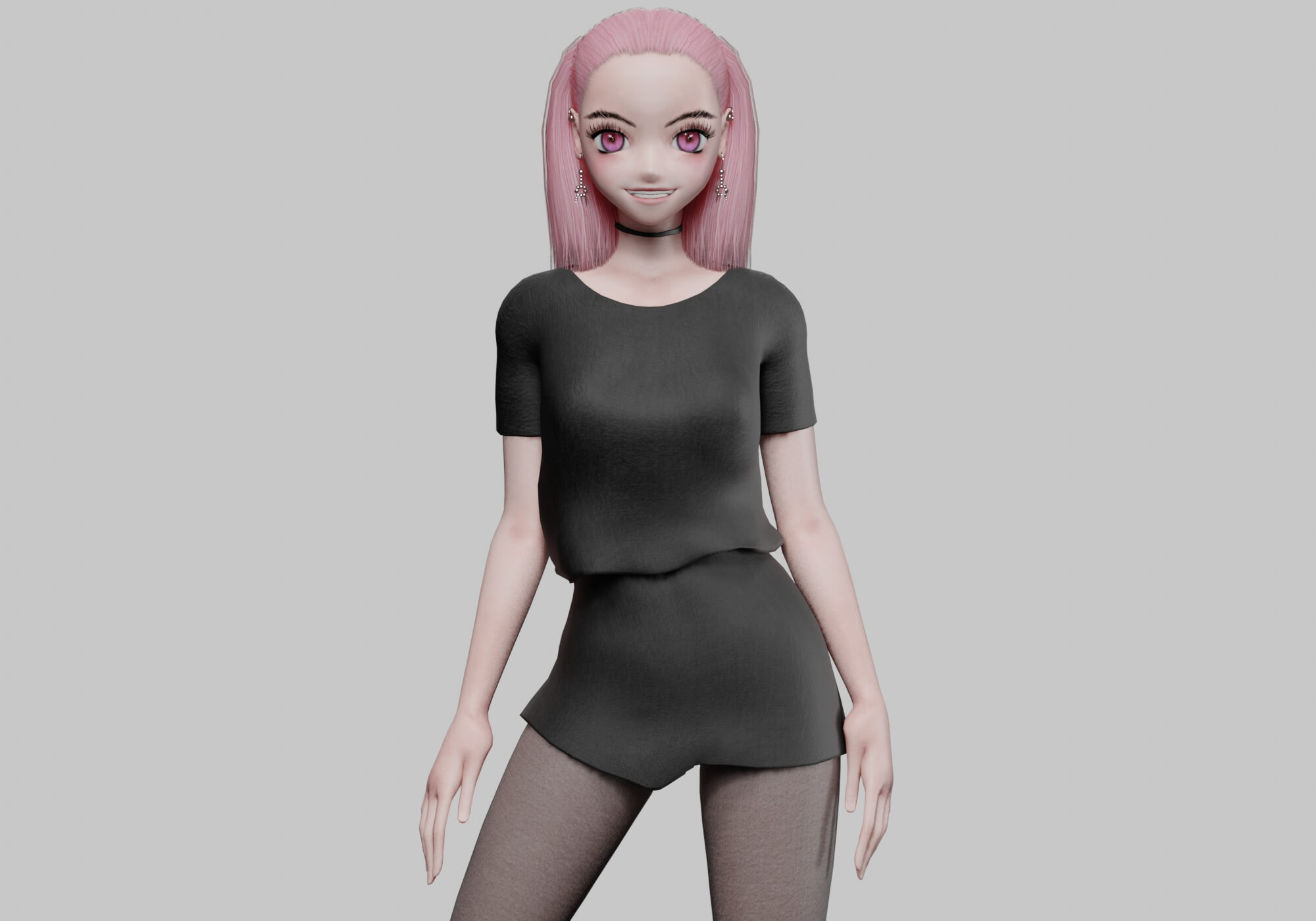 Anime Basic Girl V24881 - 3D Model by nickianimations