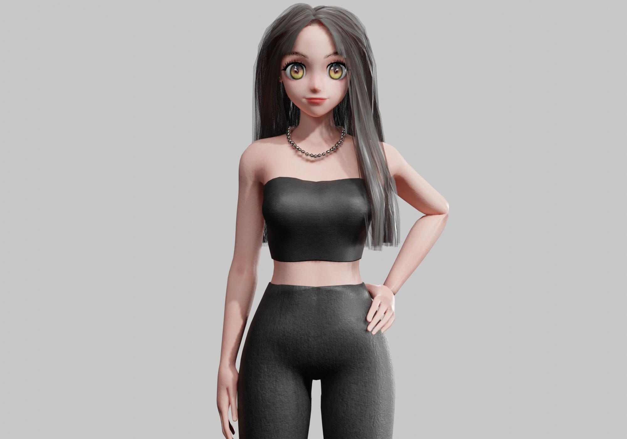 Anime Classic Girl V35150 - 3D Model by nickianimations