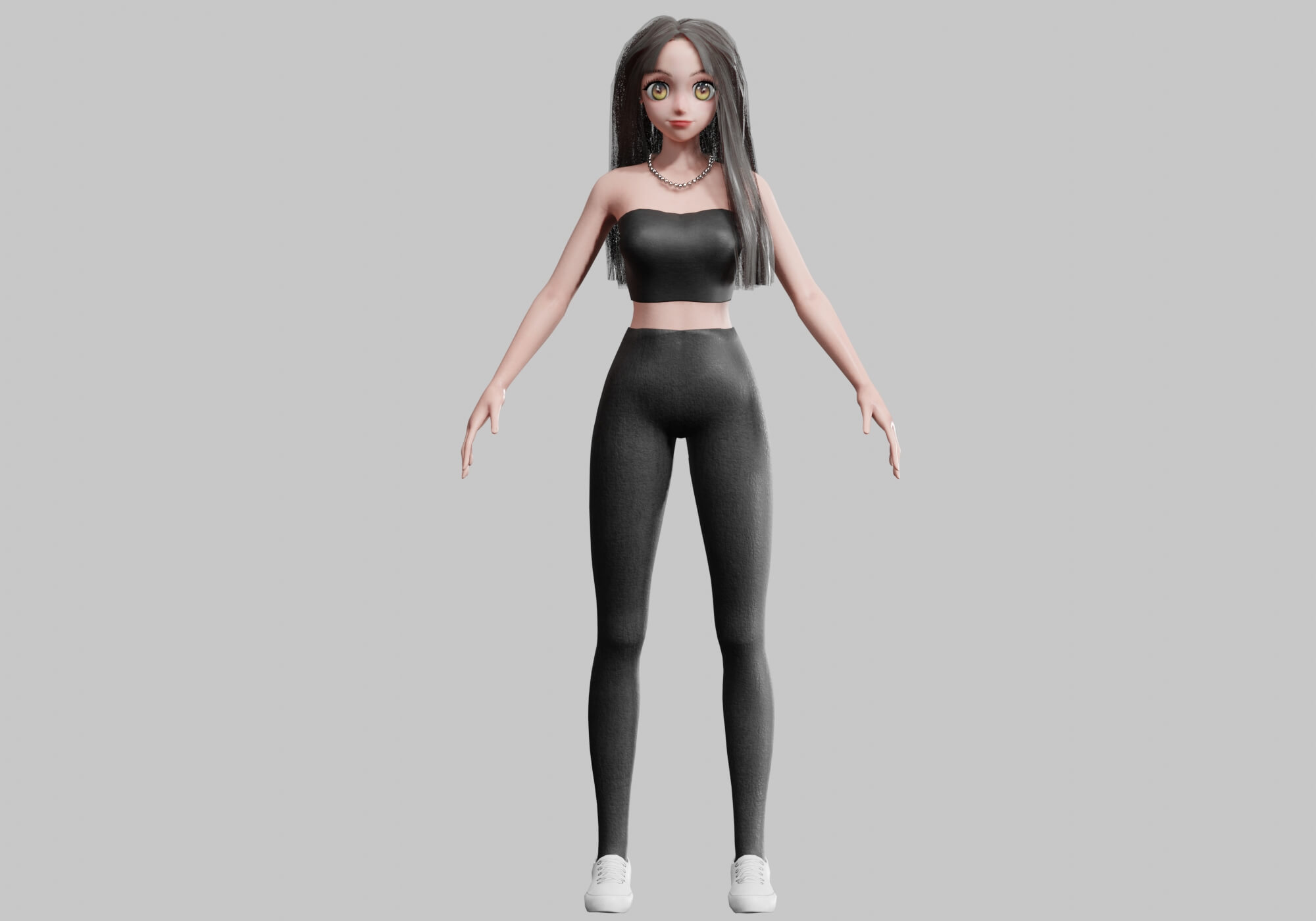 Anime Classic Girl V35150 - 3D Model by nickianimations