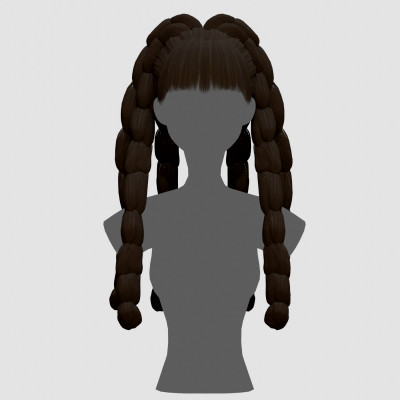 Bangs Female Hairstyle - 3D Model by nickianimations