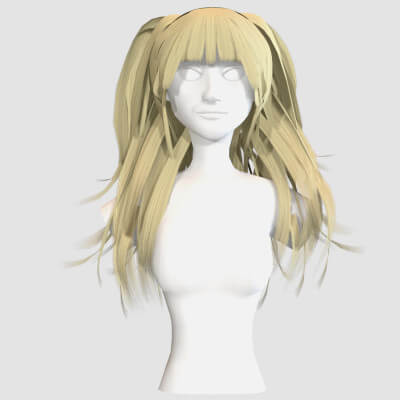 Bangs Long Hairstyle - 3D Model by nickianimations