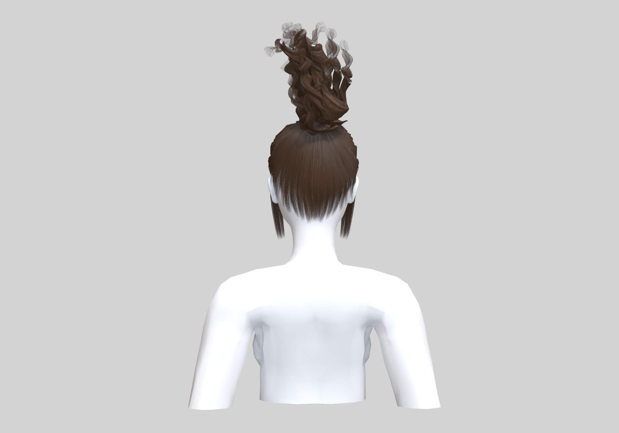 Bangs Up Hairstyle V23906 3D Model by nickianimations