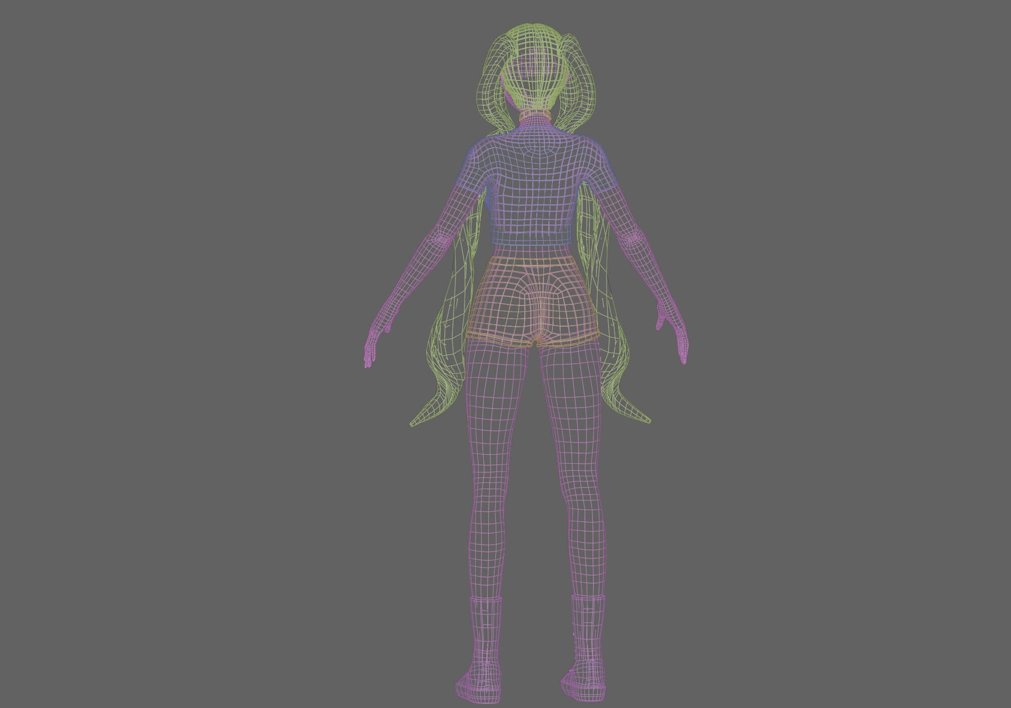 Basic Anime Girl V27846 - 3D Model by nickianimations