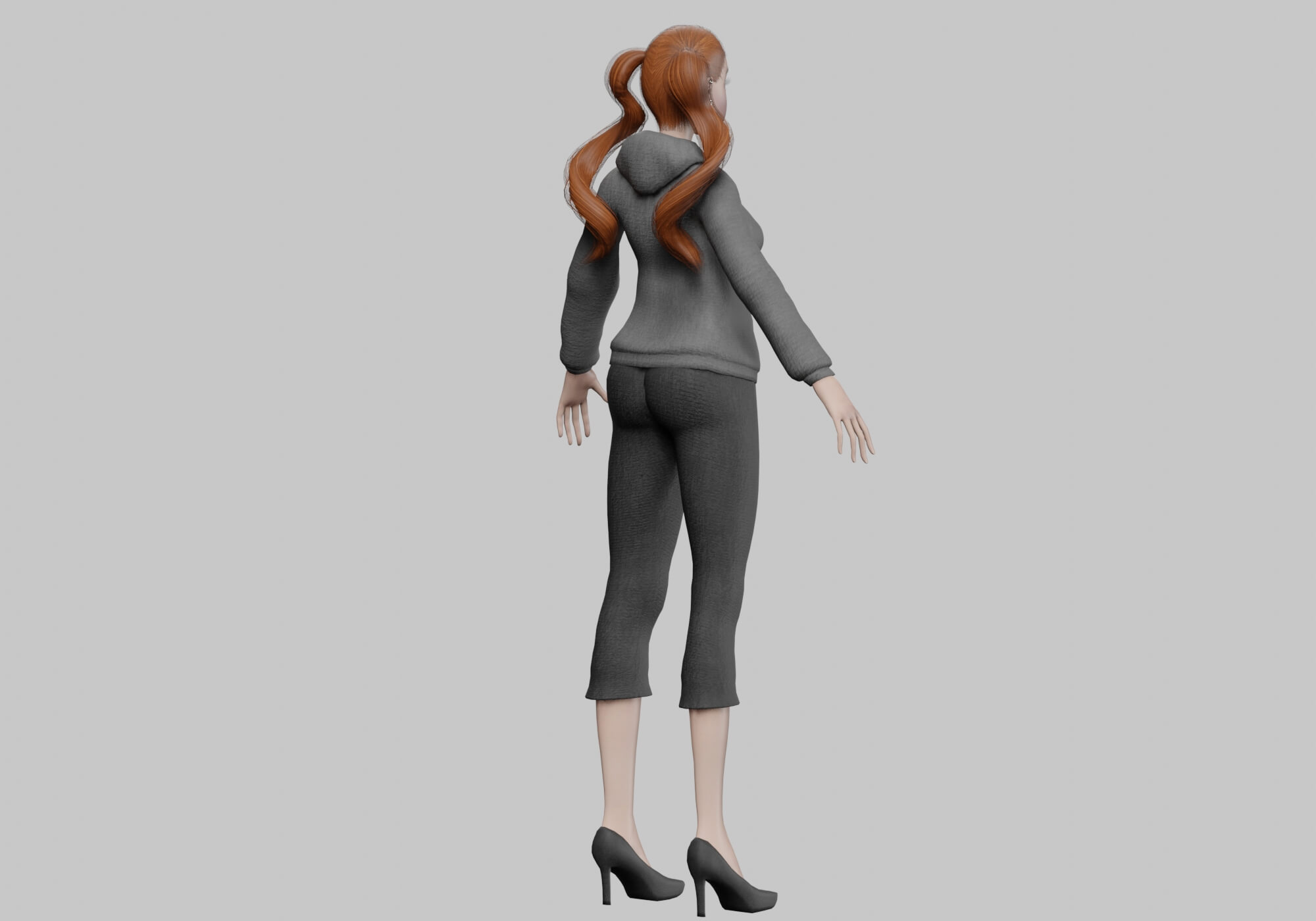 Basic Cartoon Girl V25936 - 3D Model by nickianimations
