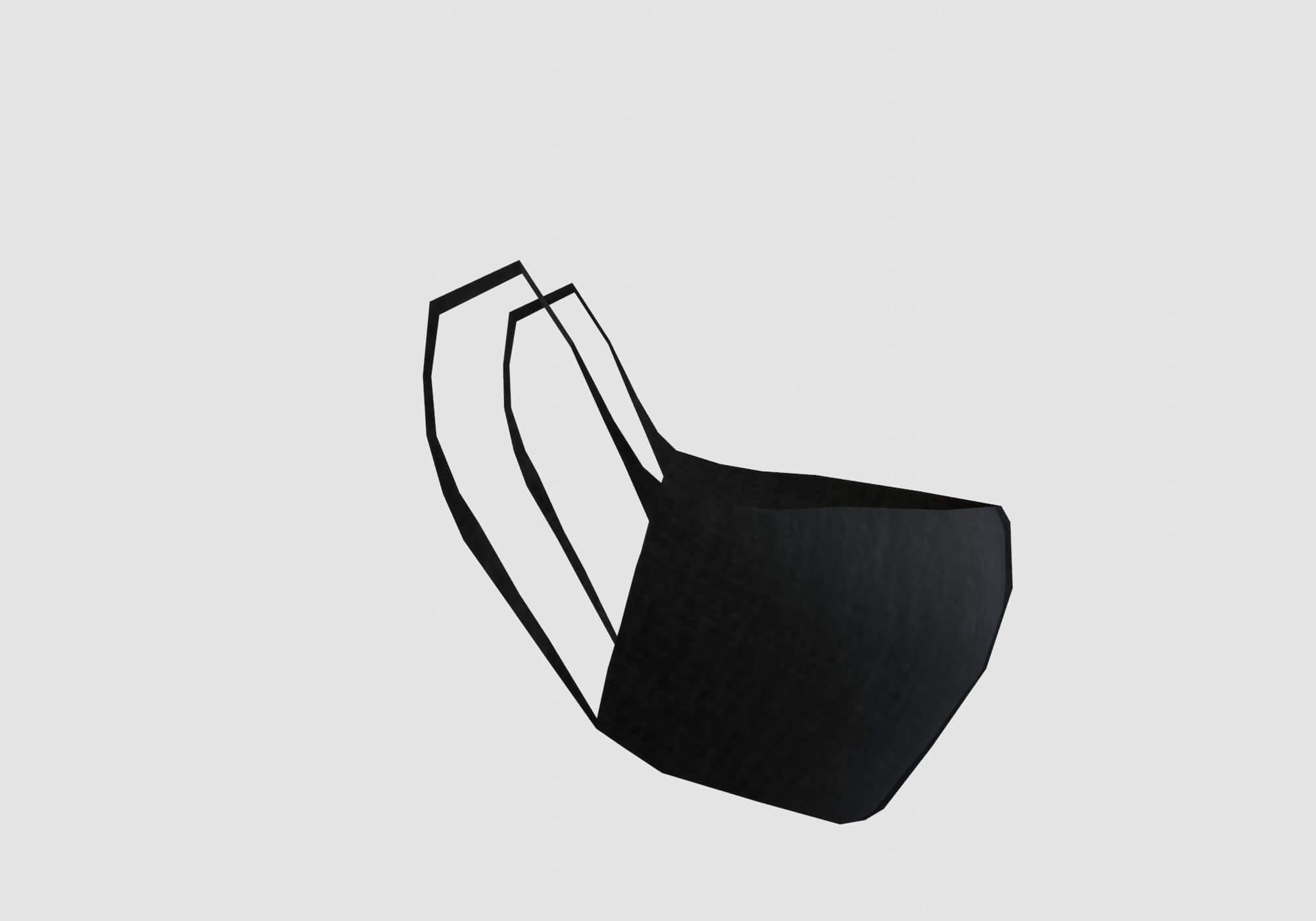 Black Cartoon Mask 3D Model by nickianimations