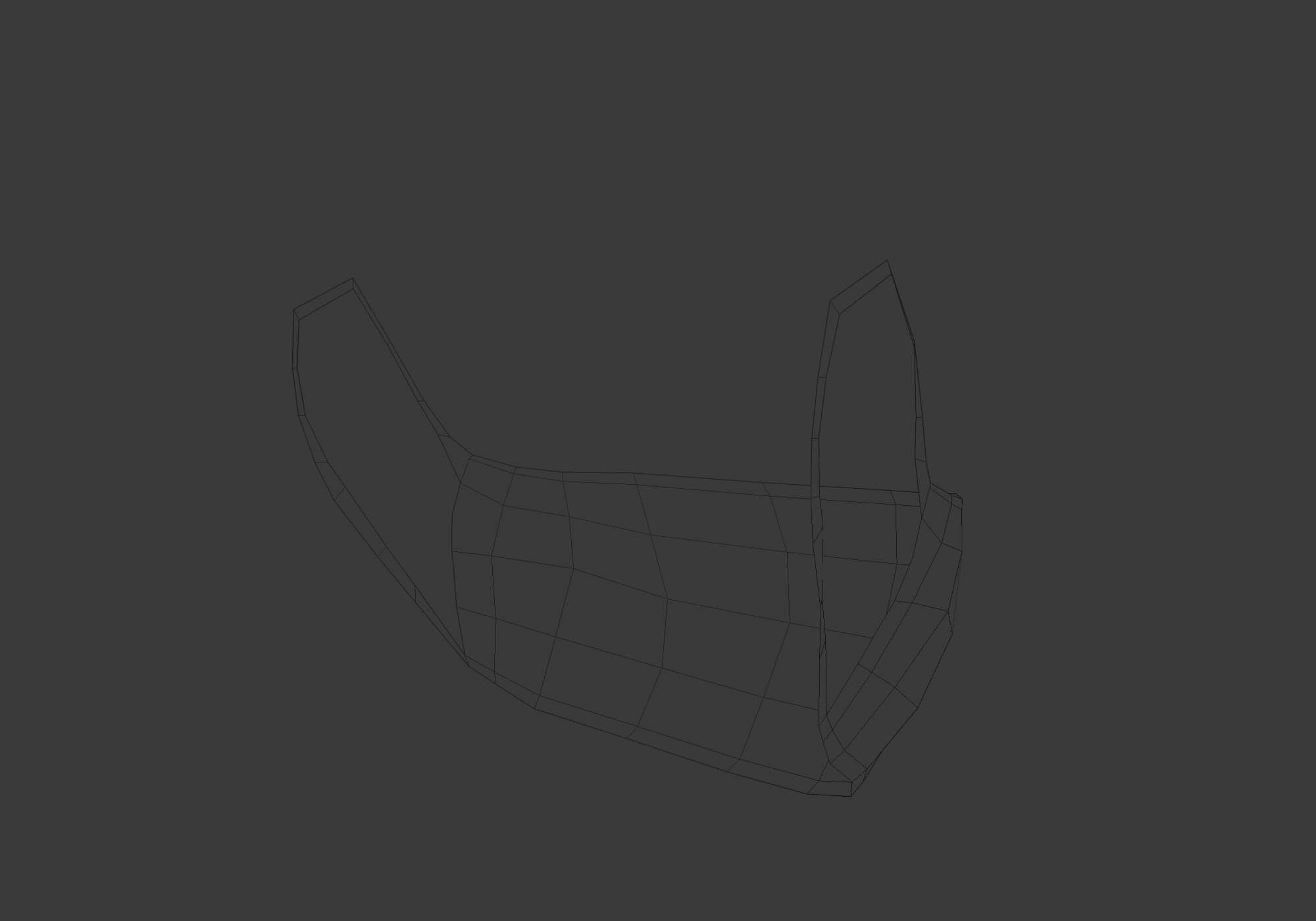 Black Cartoon Mask 3D Model by nickianimations