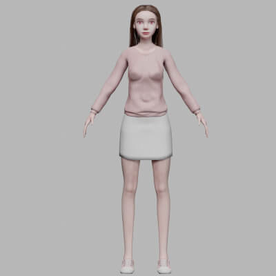 Cartoon Standard Woman V31712 - 3D Model by nickianimations
