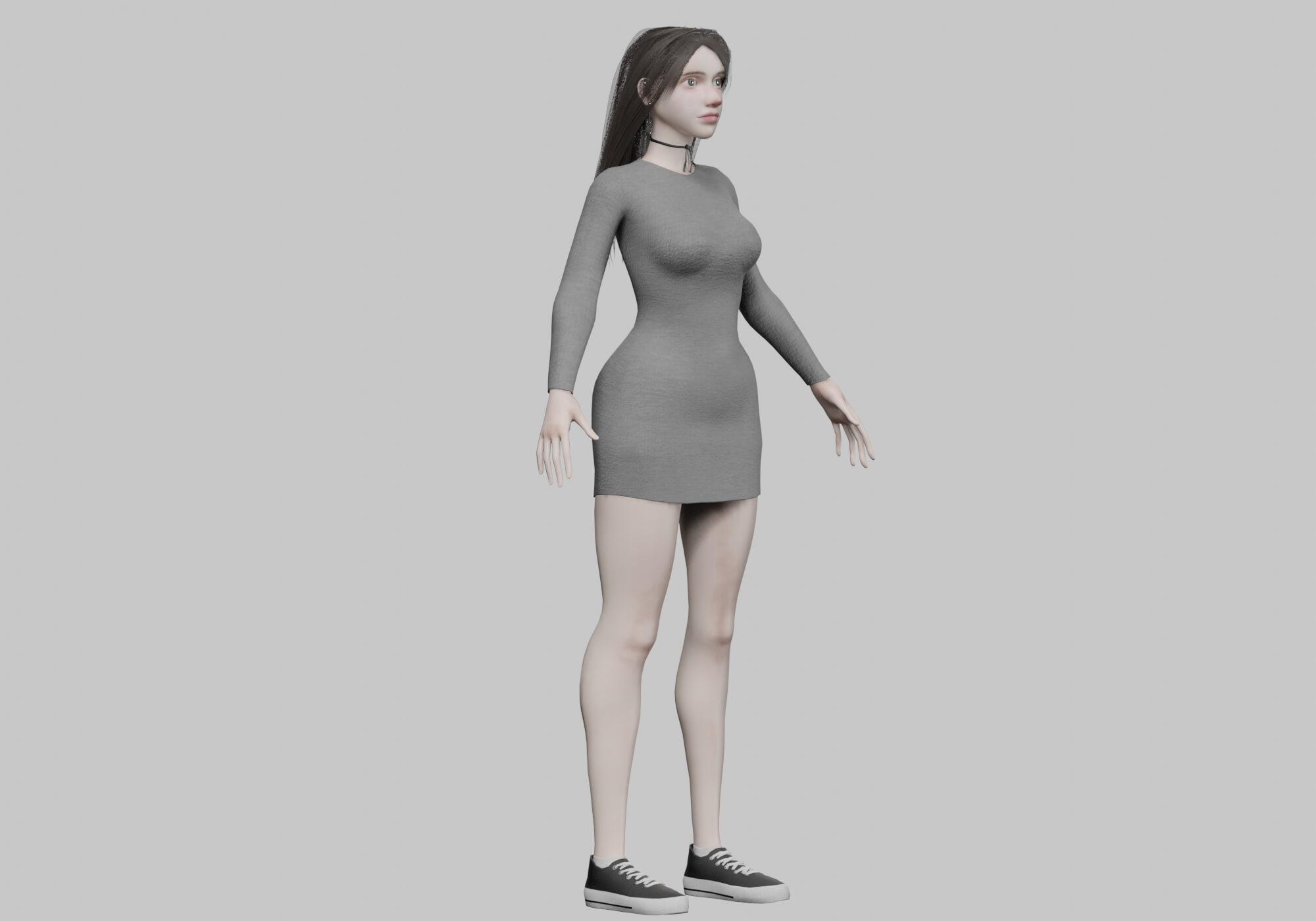 Classic Basic Woman V34941 - 3D Model by nickianimations