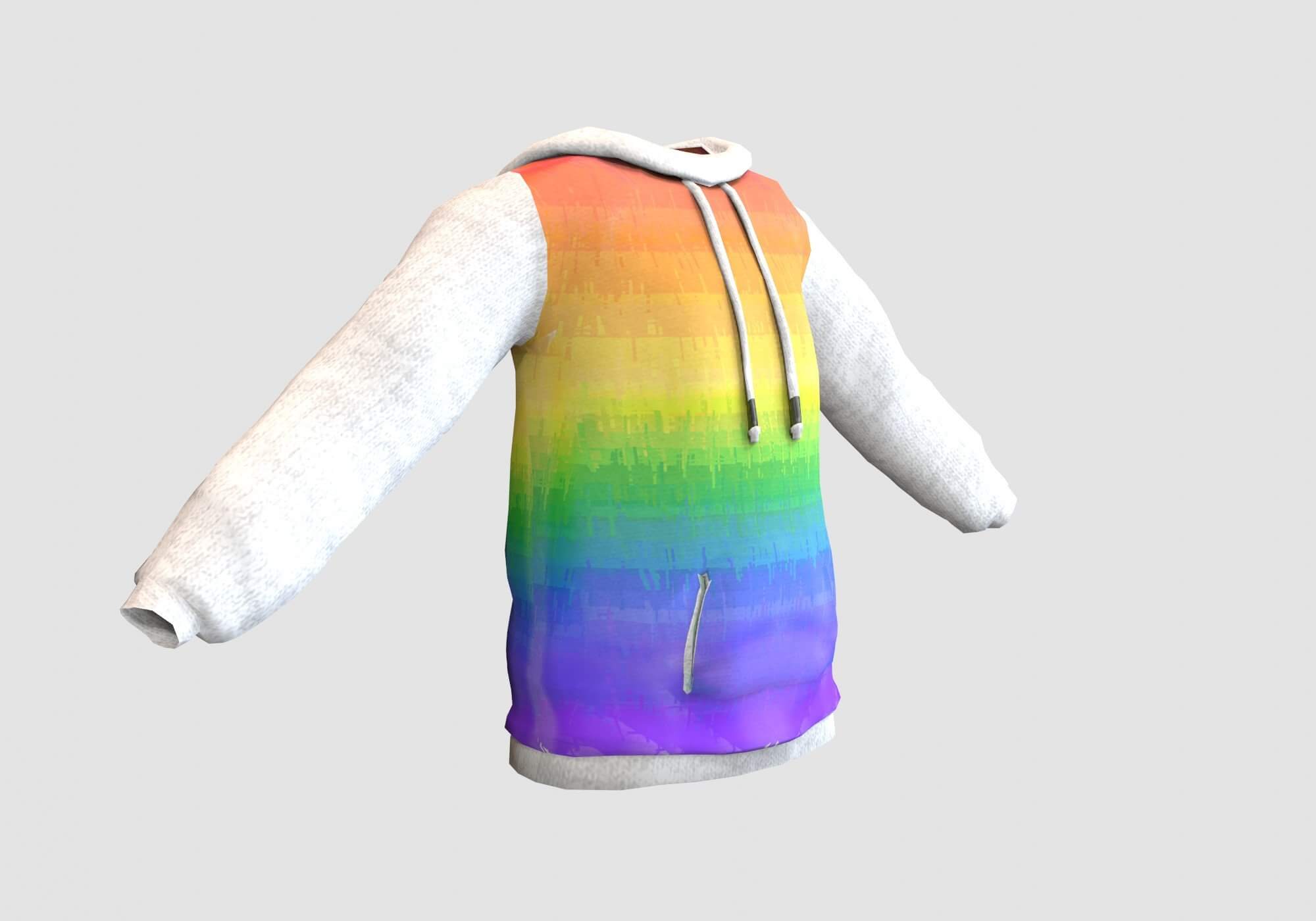Colorful Rainbow Hoodie 3D Model by nickianimations