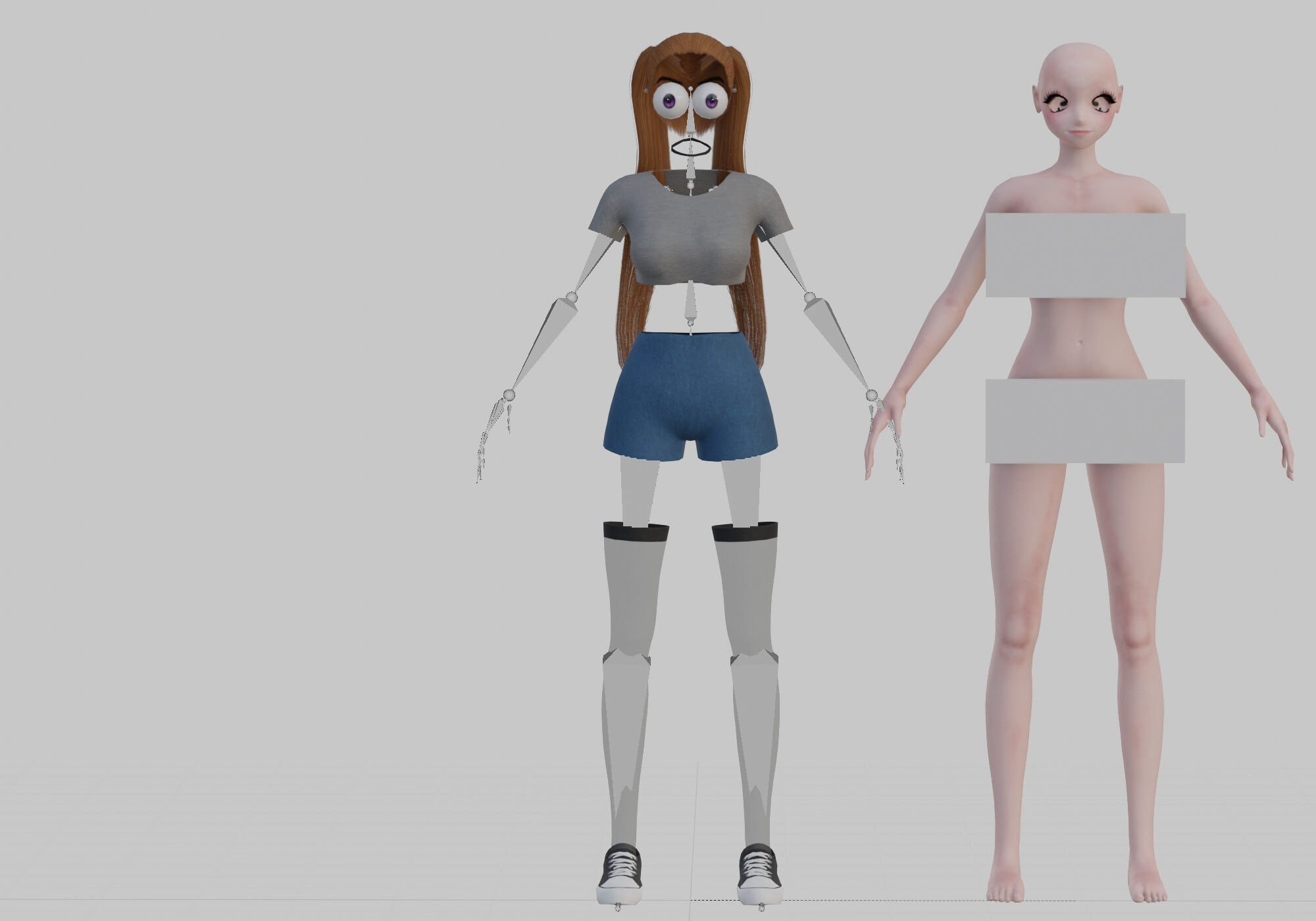 Cool Basic Girl V23681 - 3D Model by nickianimations