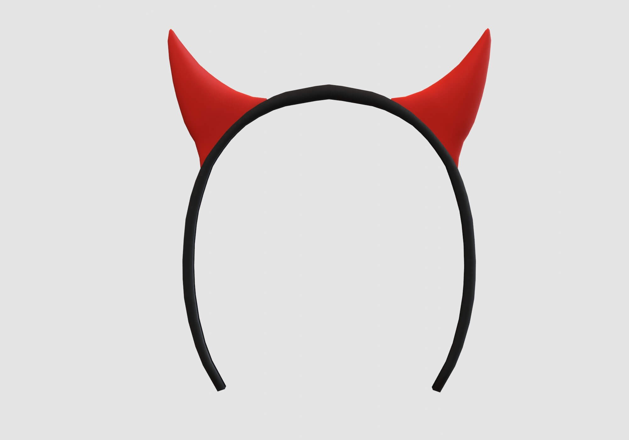 Devil Horns Headband 3D Model by nickianimations