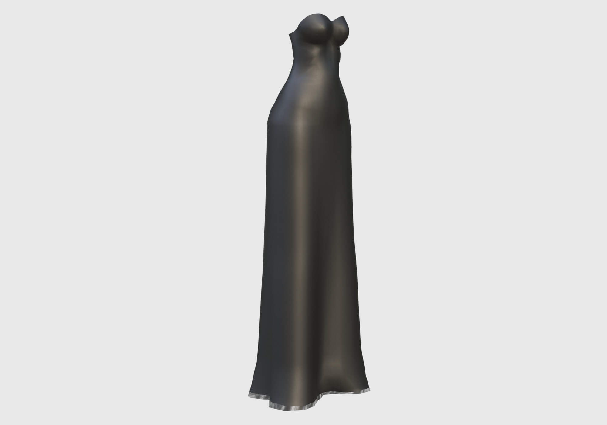Elegant Black Dress v1488 3D Model by nickianimations