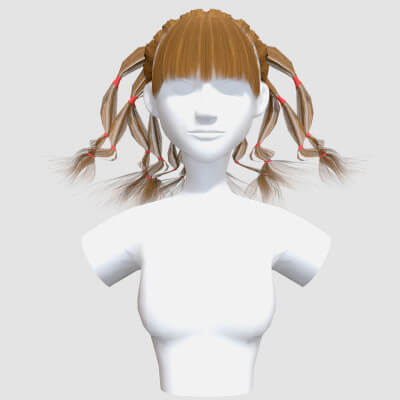 Female Bangs Hairstyle - 3D Model by nickianimations