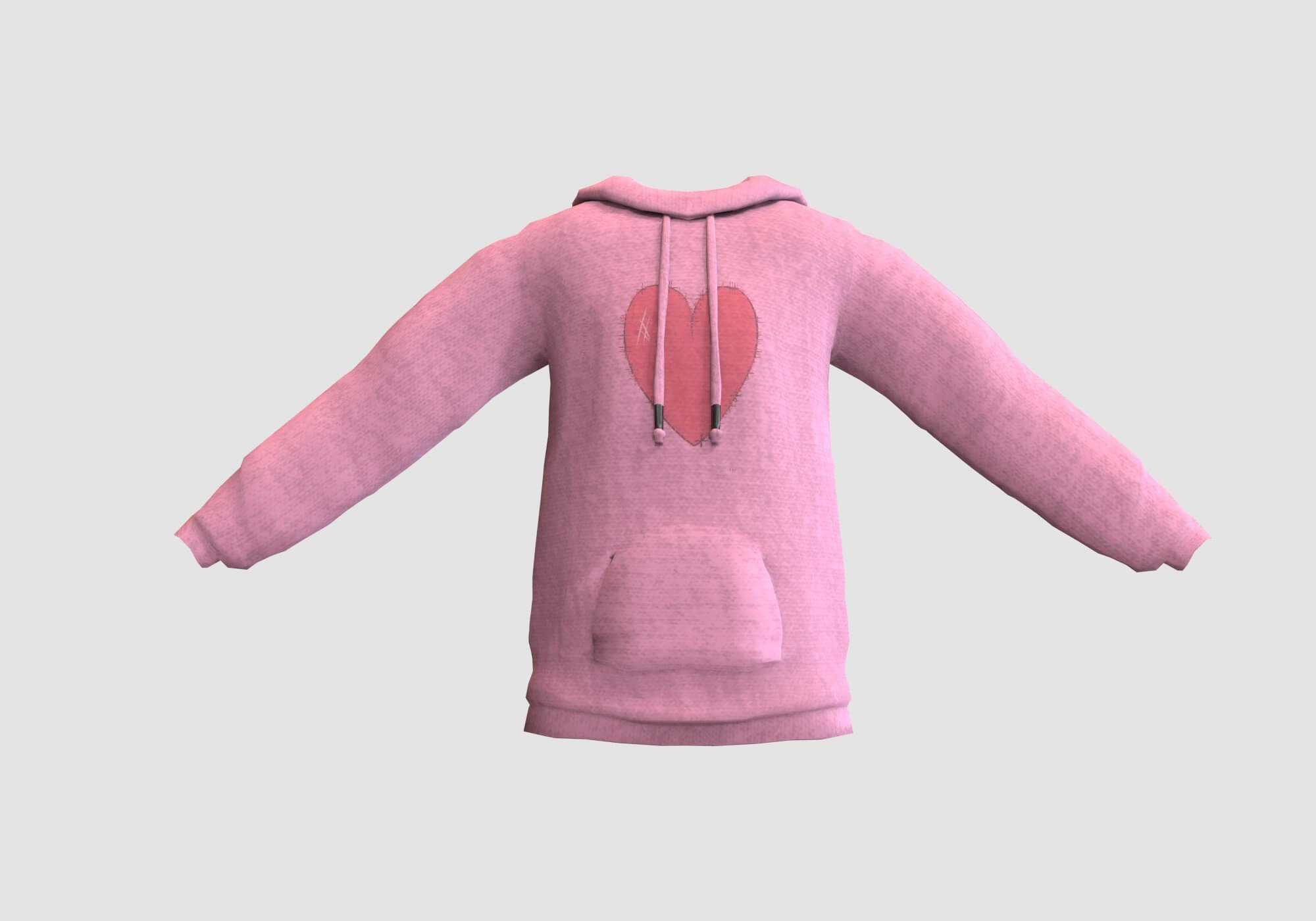 Pink Heart Hoodie 3D Model by nickianimations