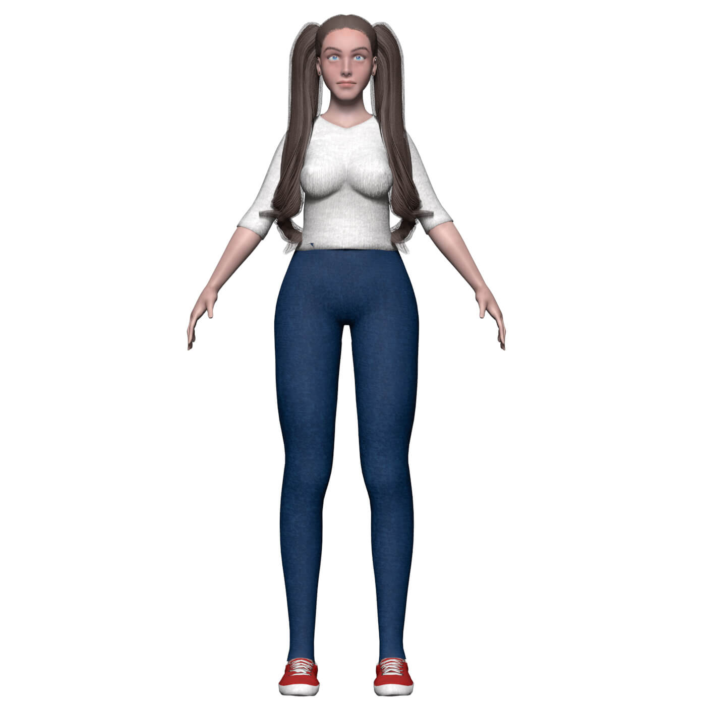 Pretty Basic Woman V28383 - 3D Model by nickianimations
