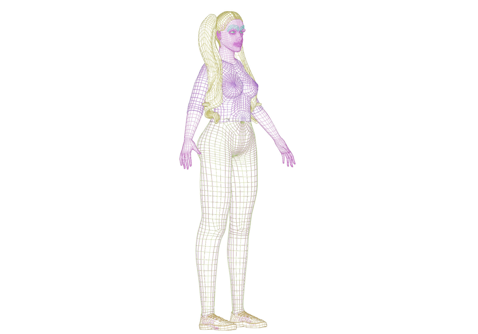 Pretty Basic Woman V28383 - 3D Model by nickianimations