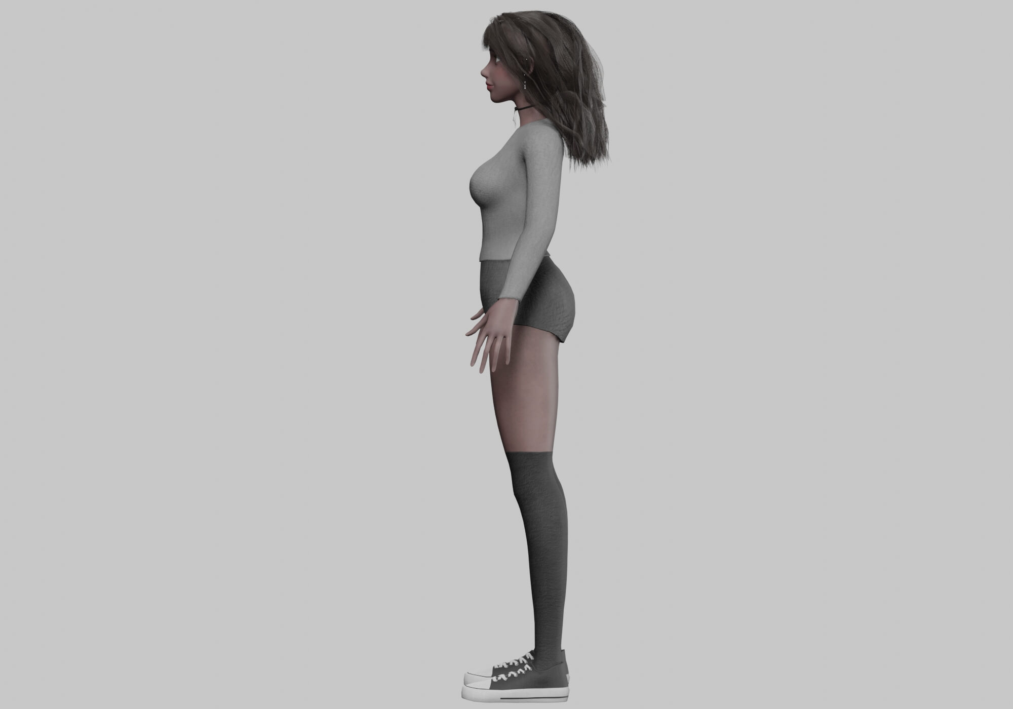 Pretty Basic Woman V29720 - 3D Model by nickianimations