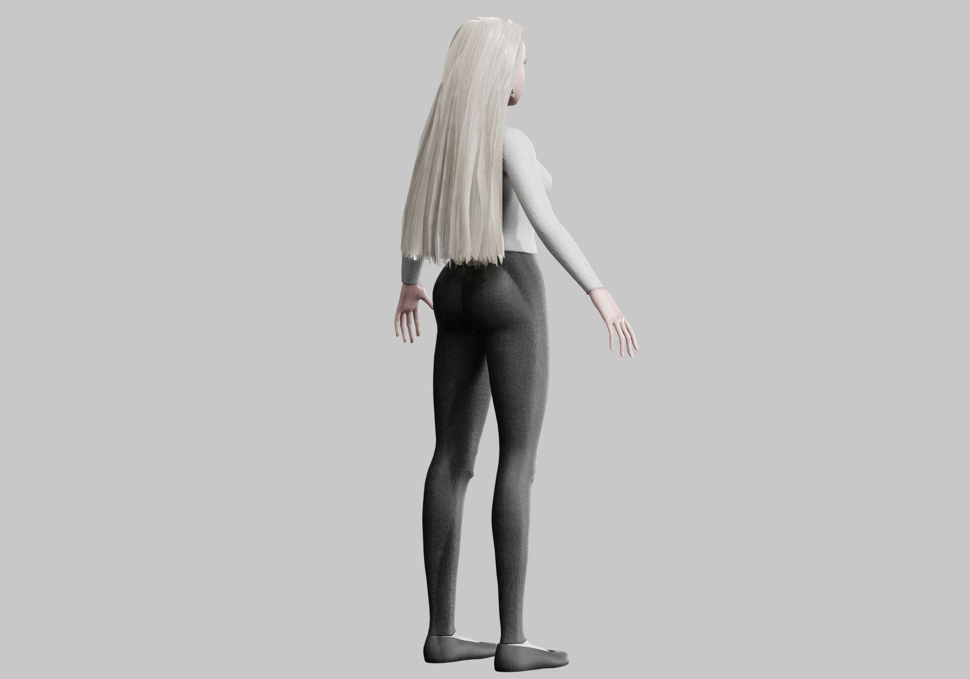 Pretty Basic Woman V31192 - 3D Model by nickianimations