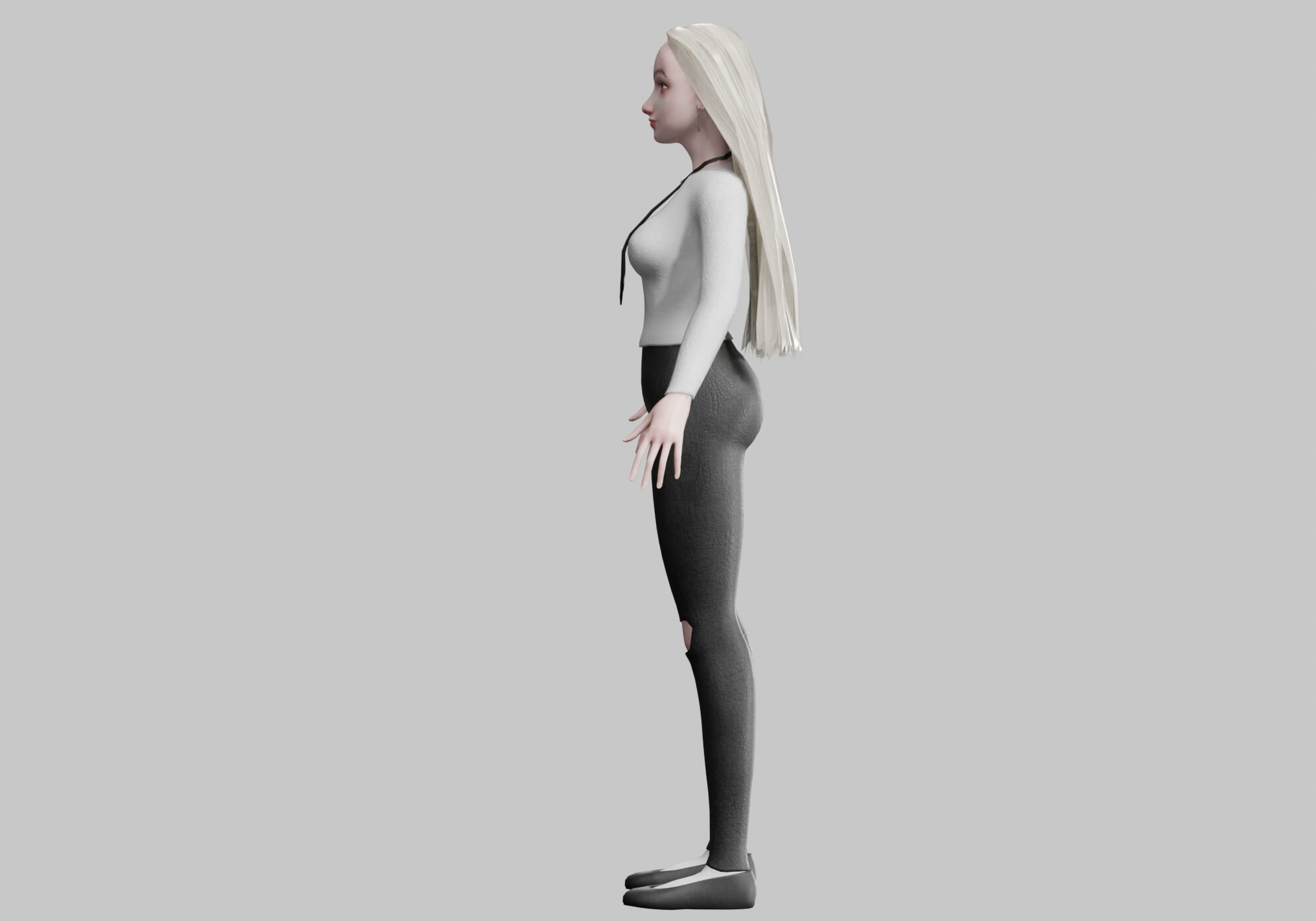 Pretty Basic Woman V31192 - 3D Model by nickianimations