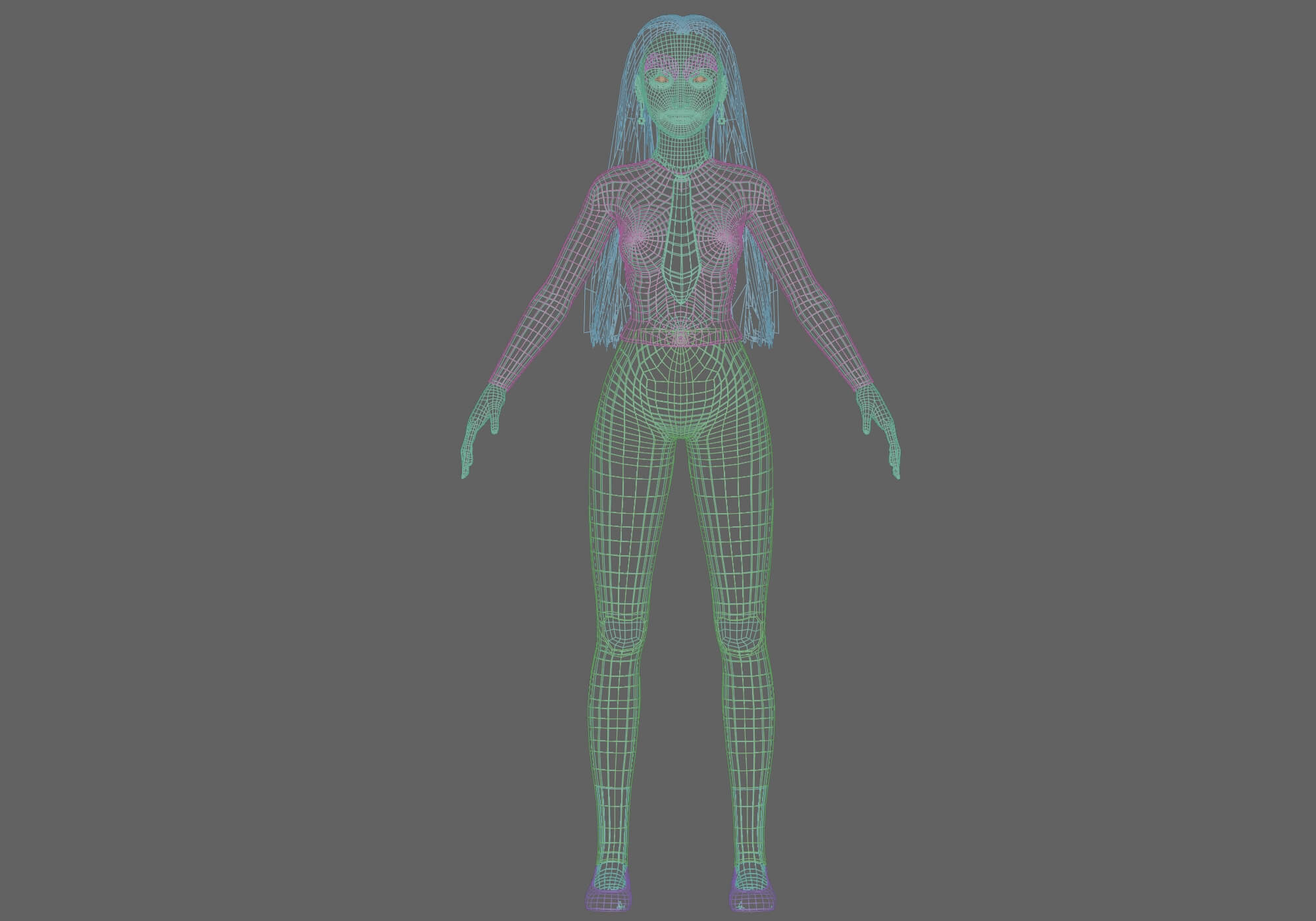 Pretty Basic Woman V31192 - 3D Model by nickianimations