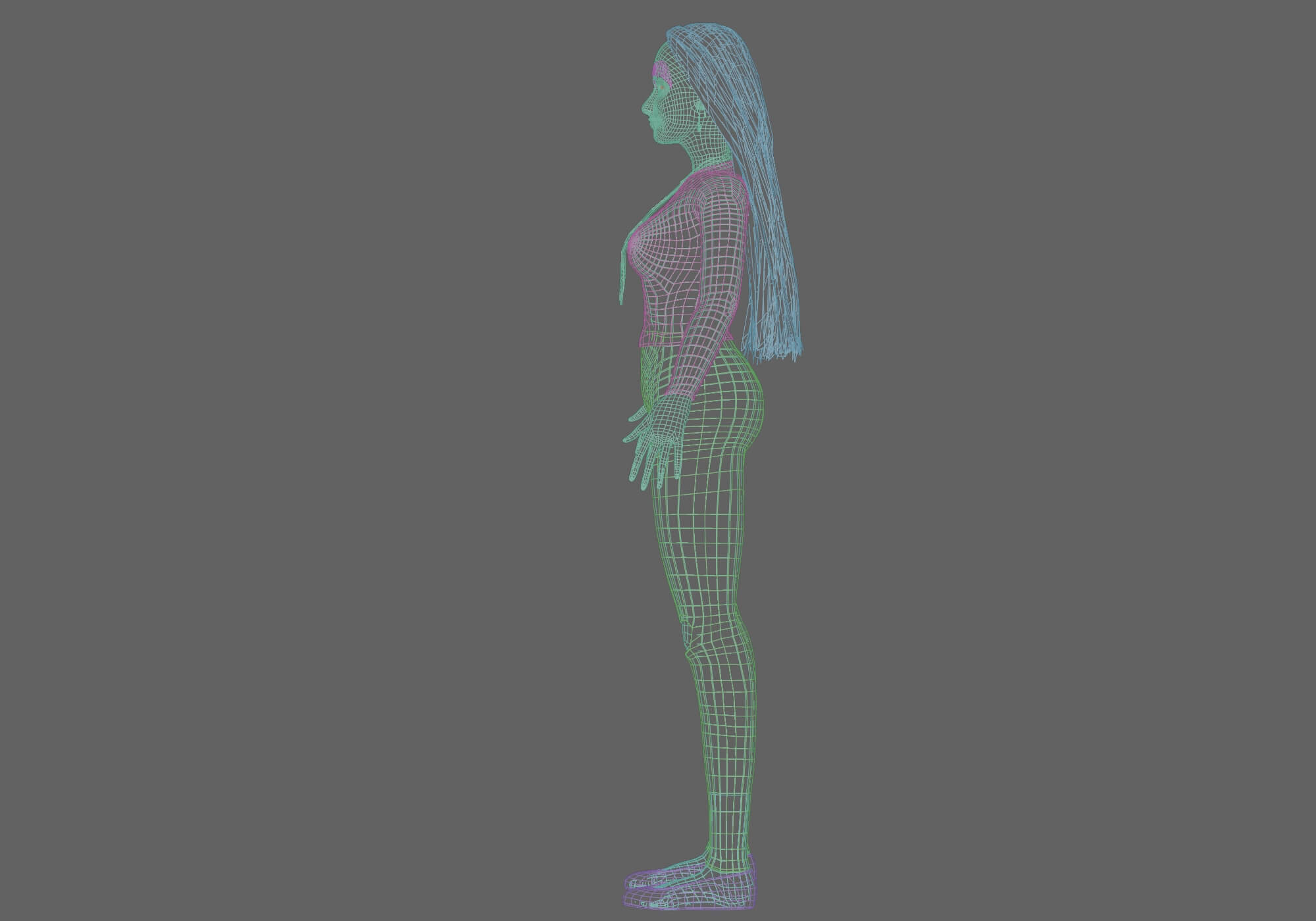 Pretty Basic Woman V31192 - 3D Model by nickianimations