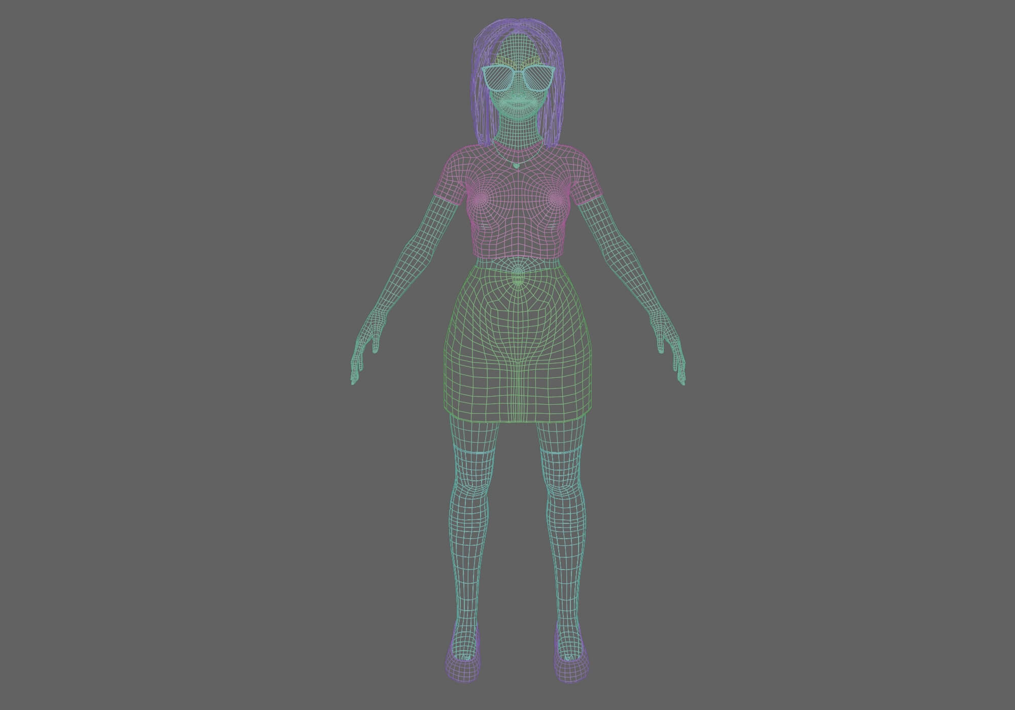 Pretty Basic Woman V32664 - 3D Model by nickianimations
