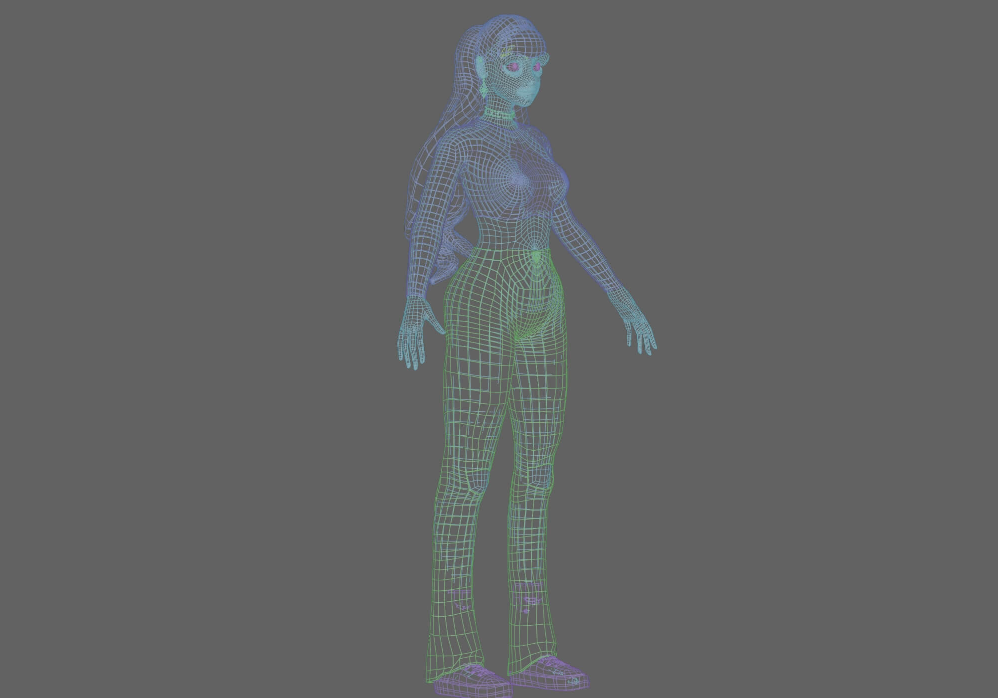 Pretty Basic Woman V32688 - 3D Model by nickianimations