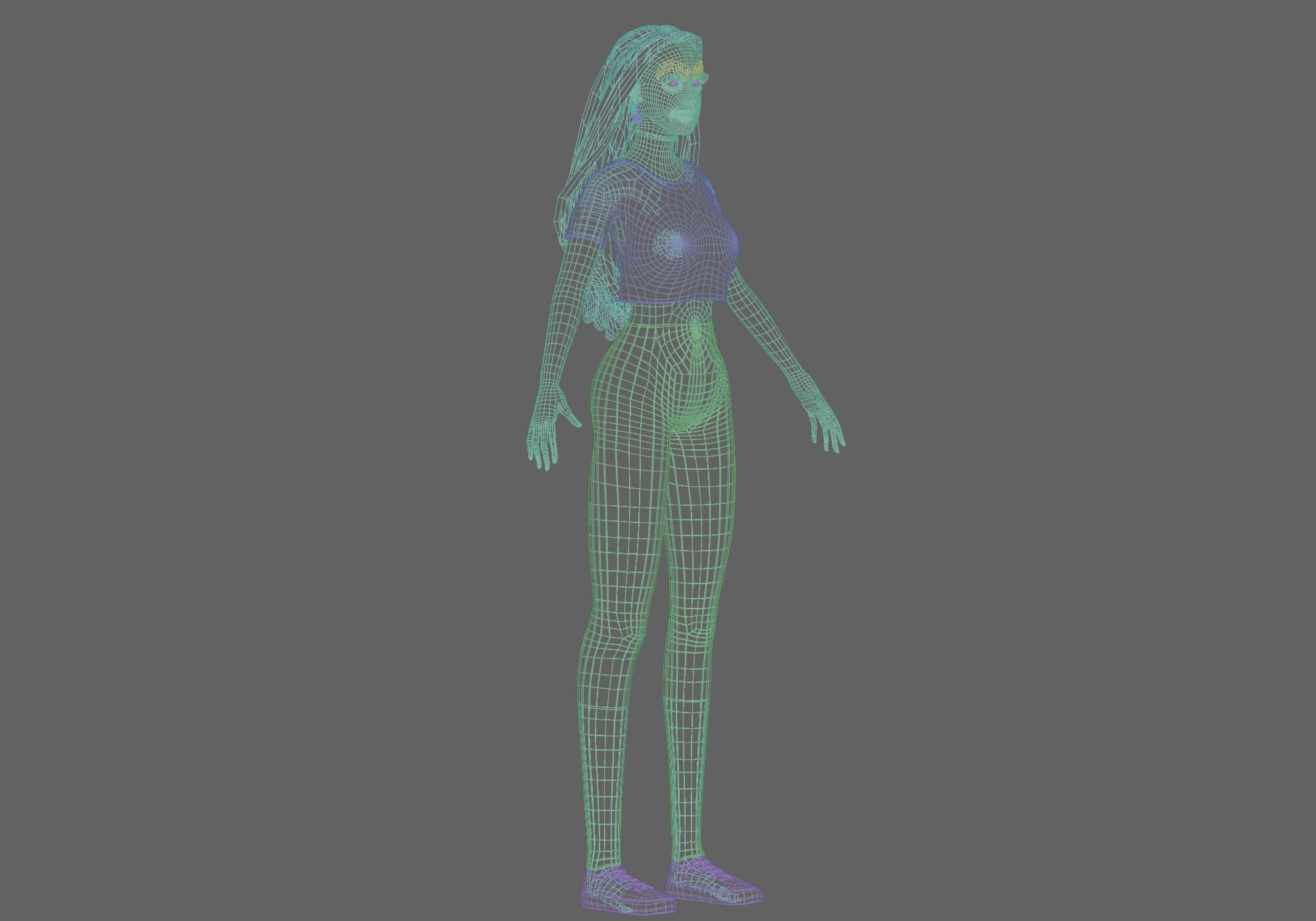 Pretty Basic Woman V36069 - 3D Model by nickianimations