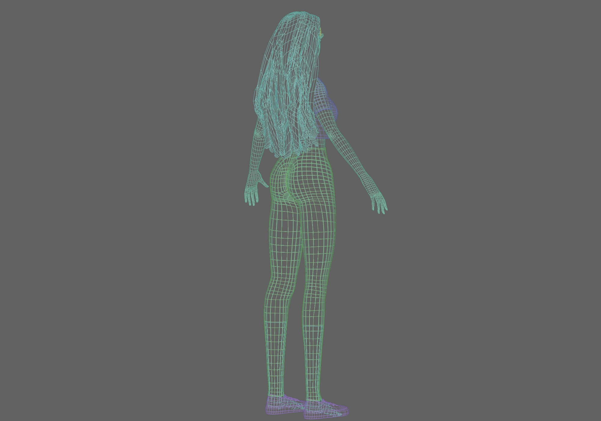 Pretty Basic Woman V36069 - 3D Model by nickianimations