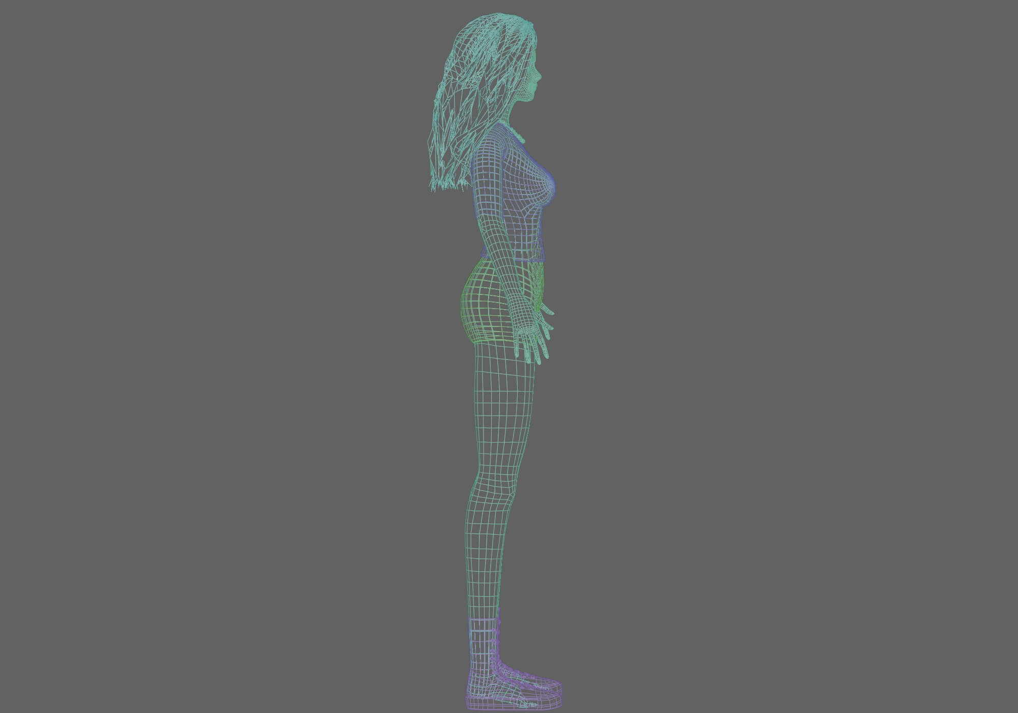 Pretty Basic Woman V36844 - 3D Model by nickianimations
