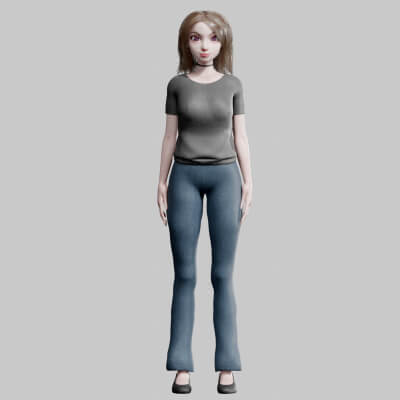Pretty Classic Woman V37947 - 3D Model by nickianimations