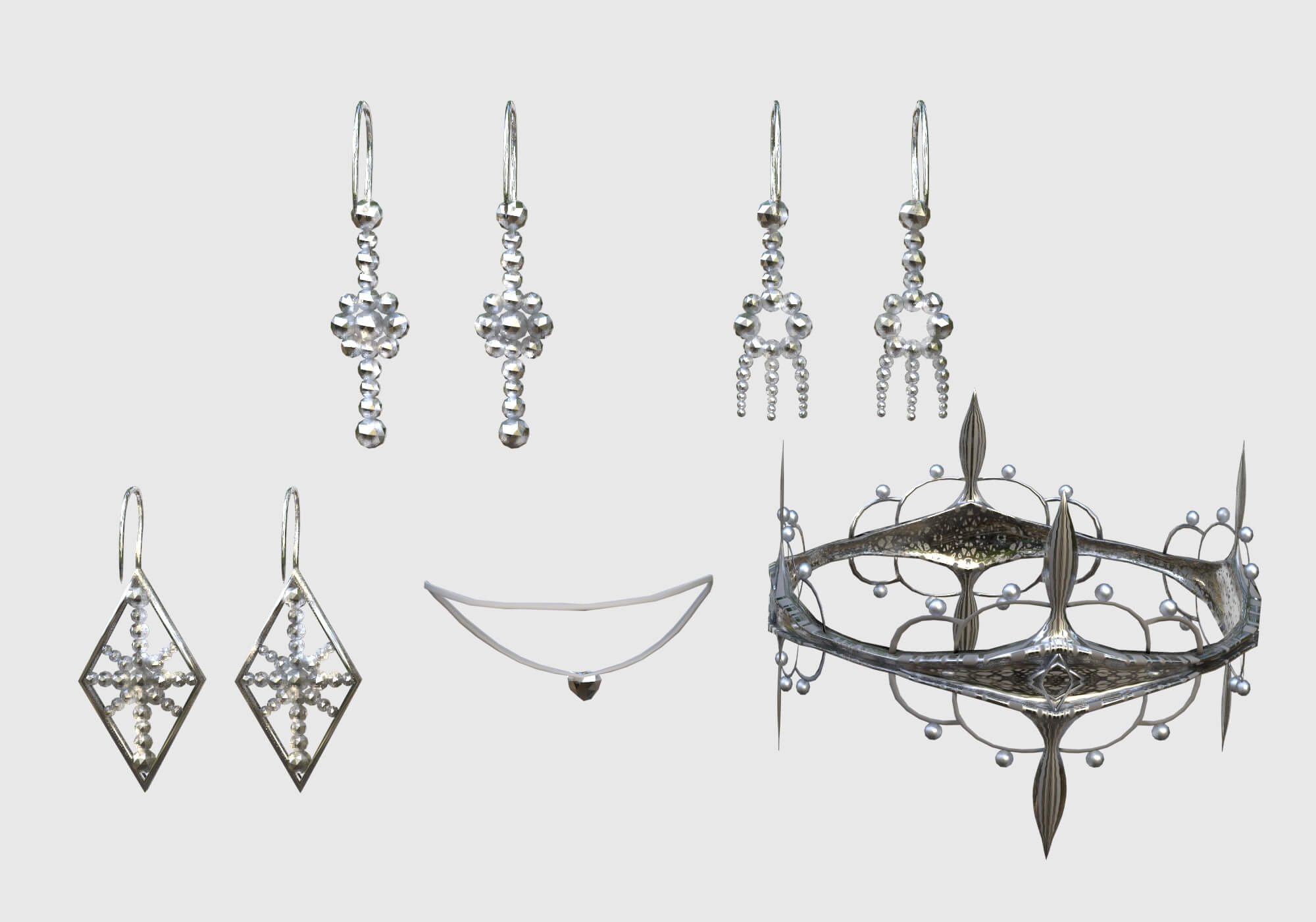 Set Chic Jewelry v12681 3D Model by nickianimations