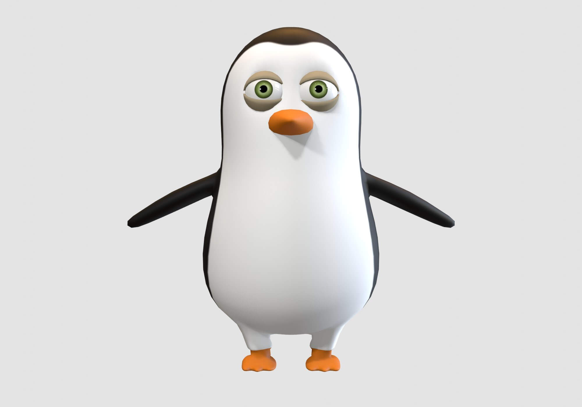 Simple Cartoon Penguin - 3D Model by nickianimations