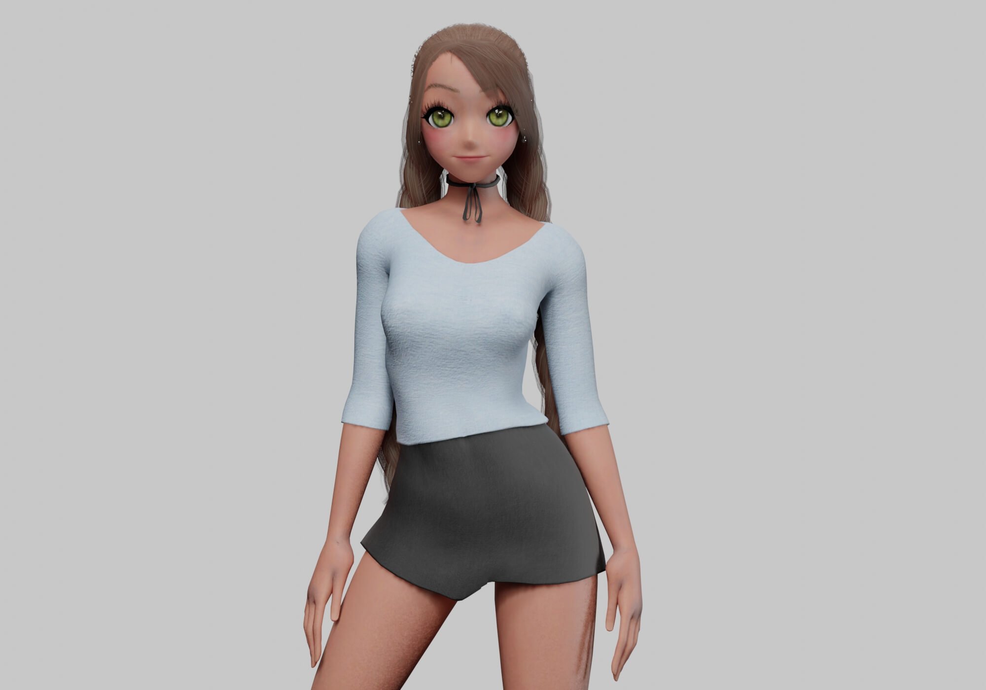 Standard Basic Girl V28566 - 3D Model by nickianimations