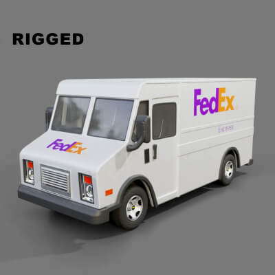 FedEx Delivery Truck - 3D Model by Nicky Reigns