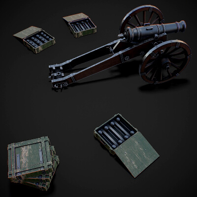 Cannon with Boxes