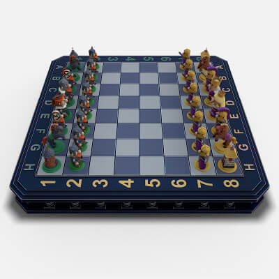 Chess Game Ready 3D Model