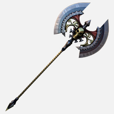 Fantasy Axe 1 Stylized Game Ready 3D Model