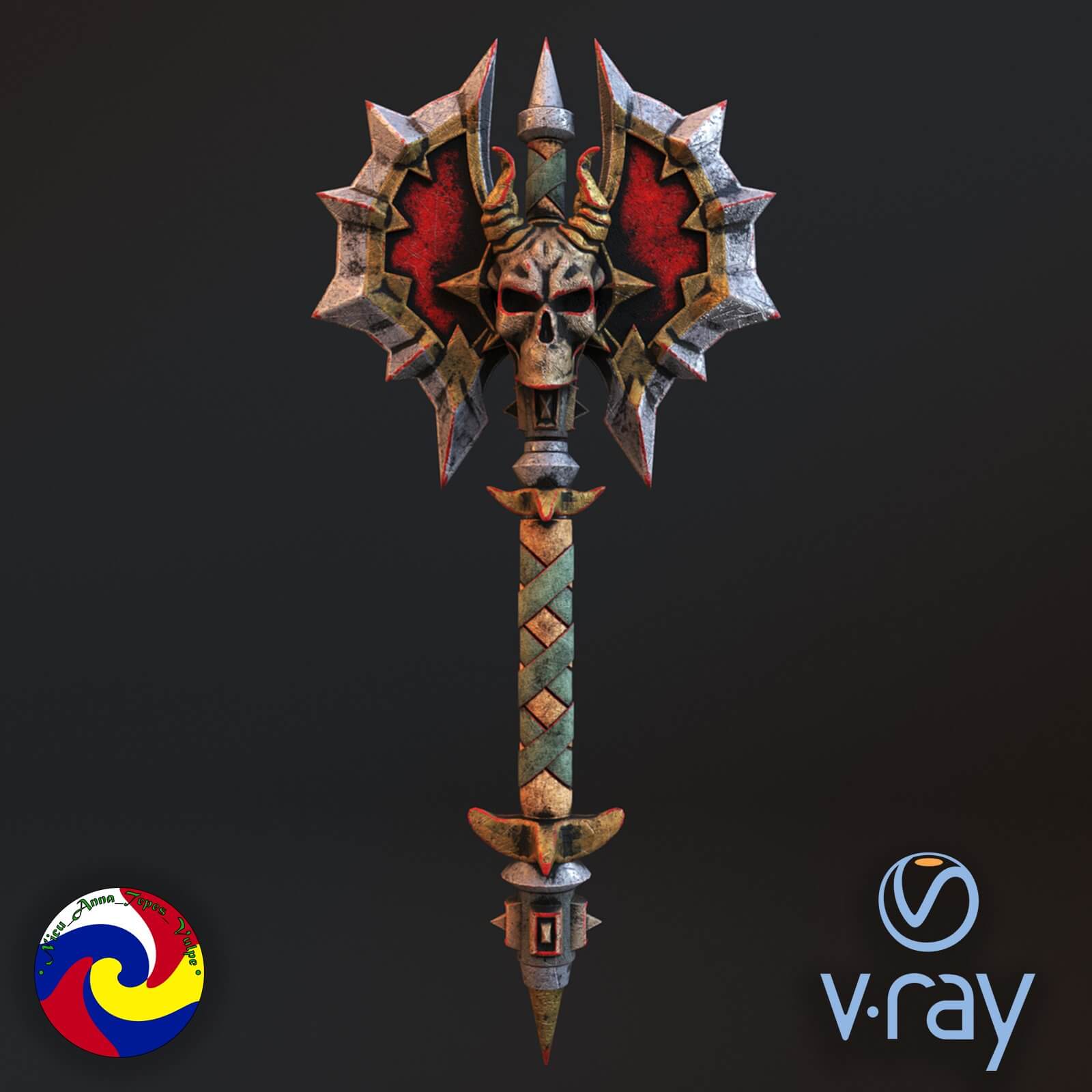 Fantasy Axe 2 3D Model by Nicu_Tepes