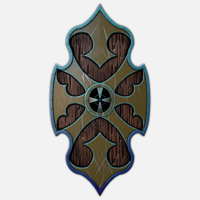 Fantasy Shield 4 Stylized Game Ready 3D Model