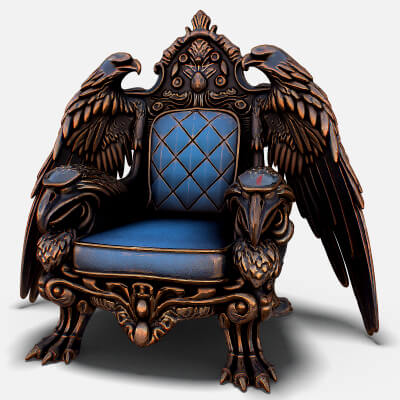 Fantasy Throne 5 Game Ready 3D Model