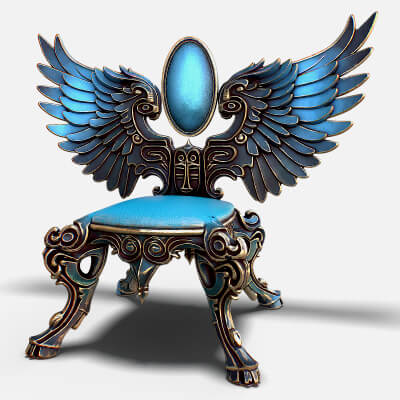 Fantasy Throne 6 Game Ready 3D Model