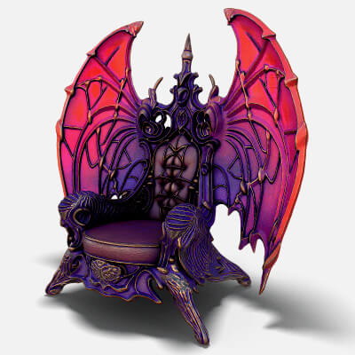Fantasy Throne 8 Game Ready 3D Model